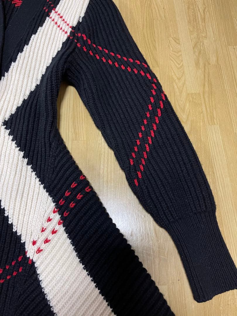 ALEXANDER MCQUEEN リブ編みカーディガン　ニットワンピース