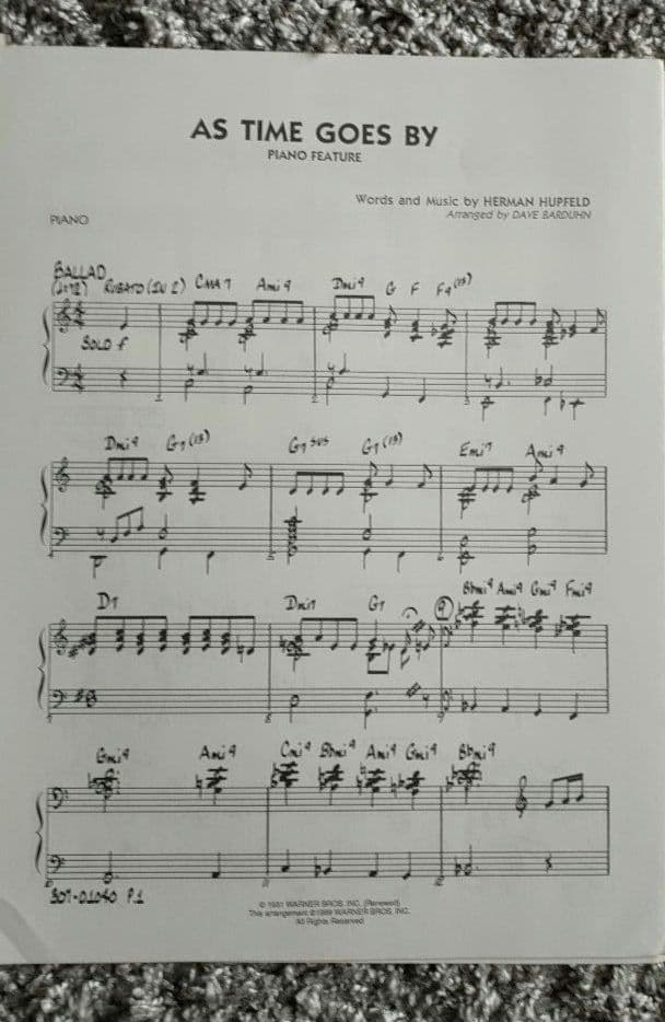 ビッグバンド譜面：As Time Goes By