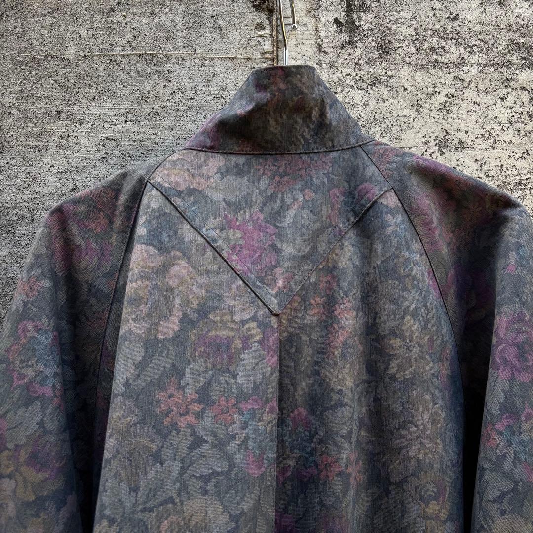 london fog ロンドン フォグ スタンドカラー ステンカラーコート 花柄