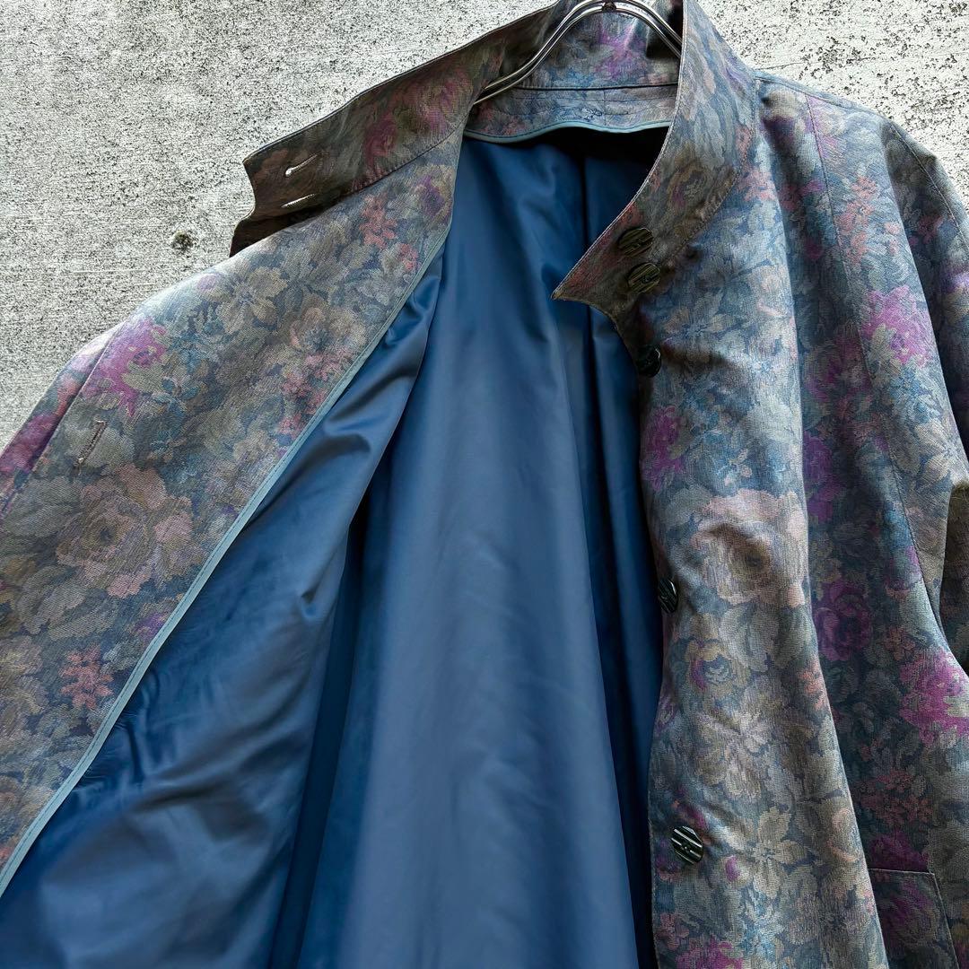 london fog ロンドン フォグ スタンドカラー ステンカラーコート 花柄