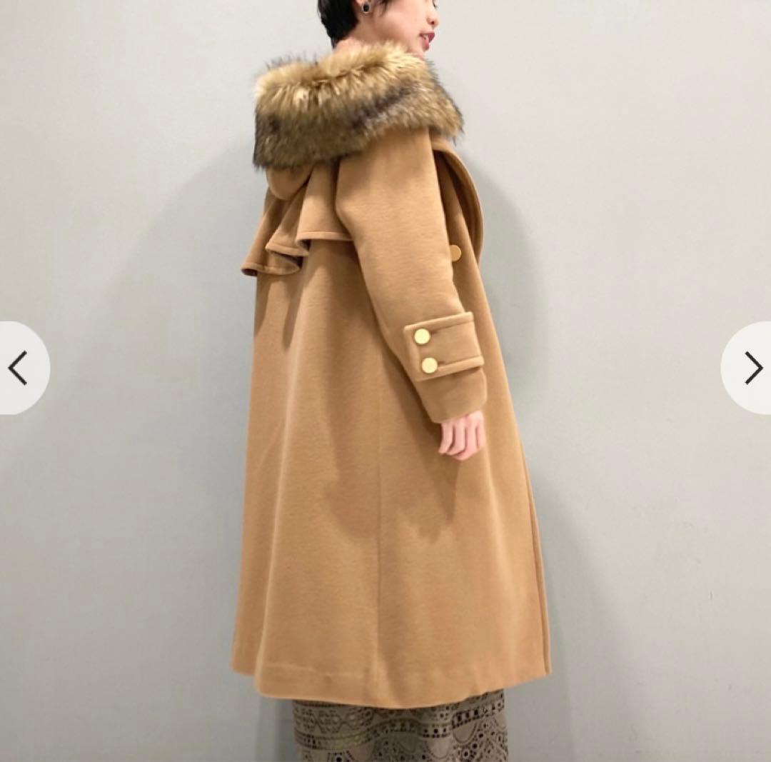 クリーニング済グレースコンチネンタル　ファー付コート