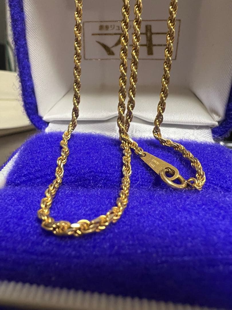 K18 18金　750 18KT ロープ　ネックレス　7g 大幅なお値下げ不可