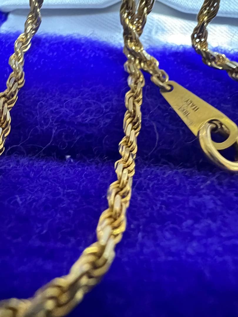 K18 18金　750 18KT ロープ　ネックレス　7g 大幅なお値下げ不可