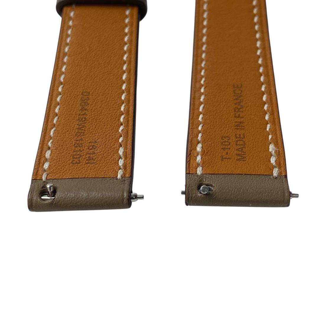 美品 エルメスHERMES Hウォッチベルト エトゥープ Z刻印 HH1.201