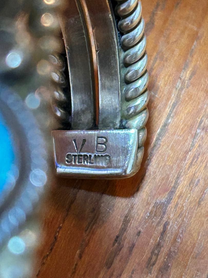 【希少】Navajo Victor Begayトリプルターコイズカフブレスレット