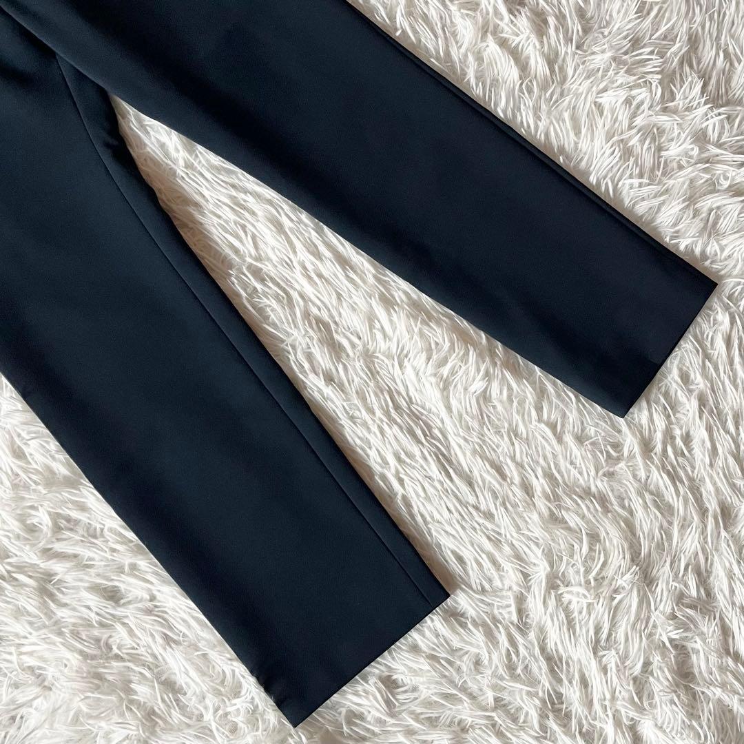 極美品✨ ヨーコチャン ハイウエストラップパンツ 40 ウエストゴム 紺色 近年