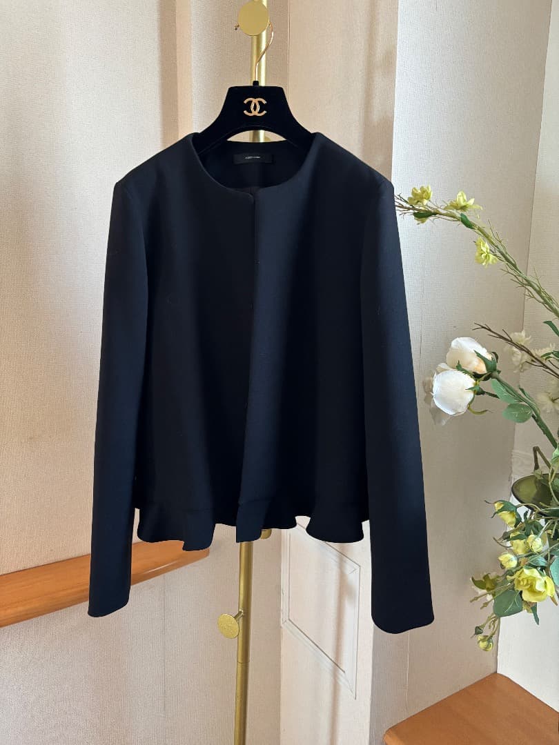 ヨーコチャン ♡ペプラム♡ジャケット♡ノーカラー♡40