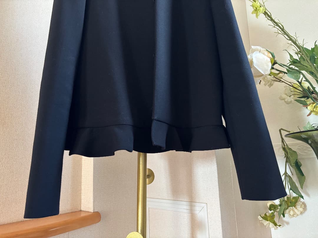 ヨーコチャン ♡ペプラム♡ジャケット♡ノーカラー♡40