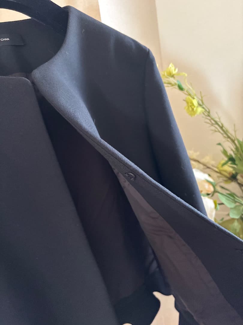 ヨーコチャン ♡ペプラム♡ジャケット♡ノーカラー♡40