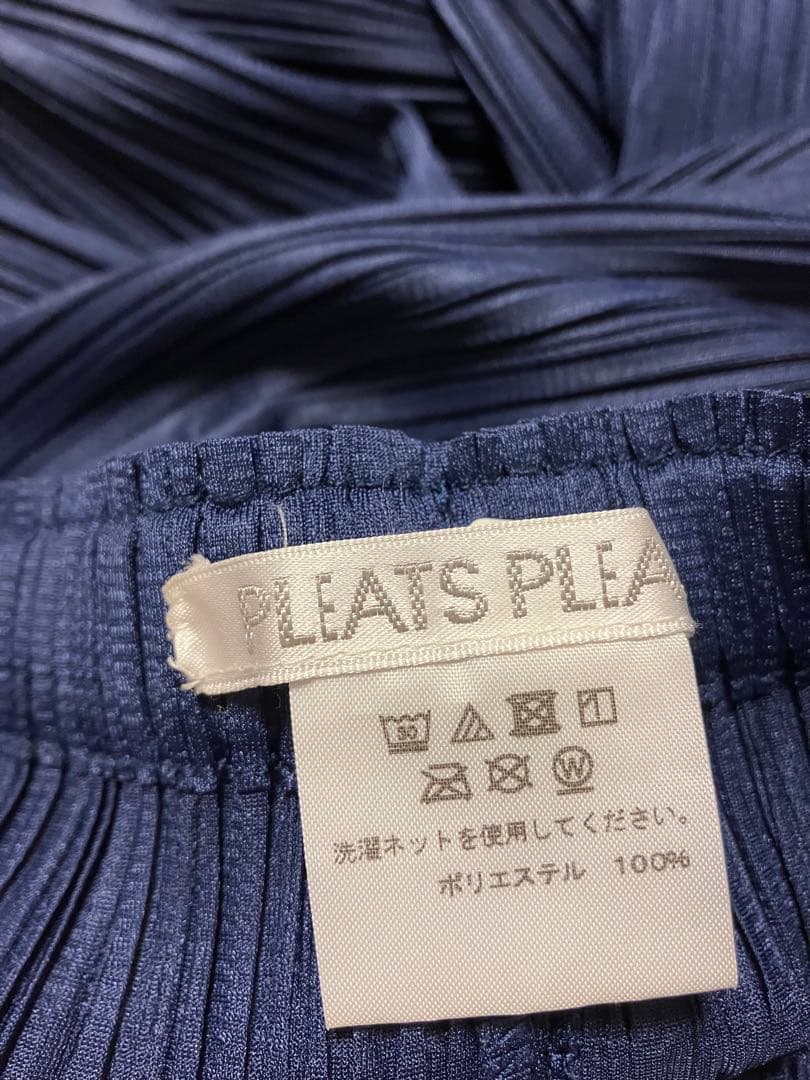 PLATS PLEASEプリーツパンツ紺イッセイミヤケネイビー