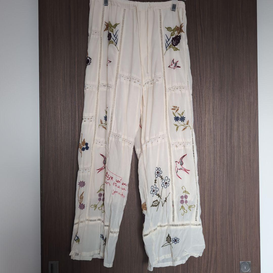 【TODAYFUL】Embroidery Patchwork Trousers