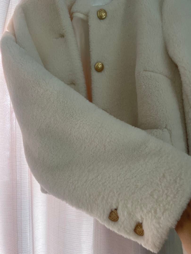 Rirandture ノーカラージャケット ホワイト