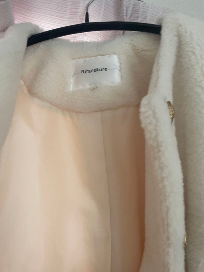 Rirandture ノーカラージャケット ホワイト