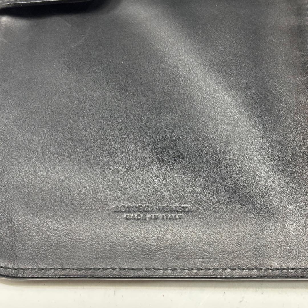 状態良【ボッテガヴェネタ本物】ジゴロバッグ/レザー/イントレチャート/ブラック