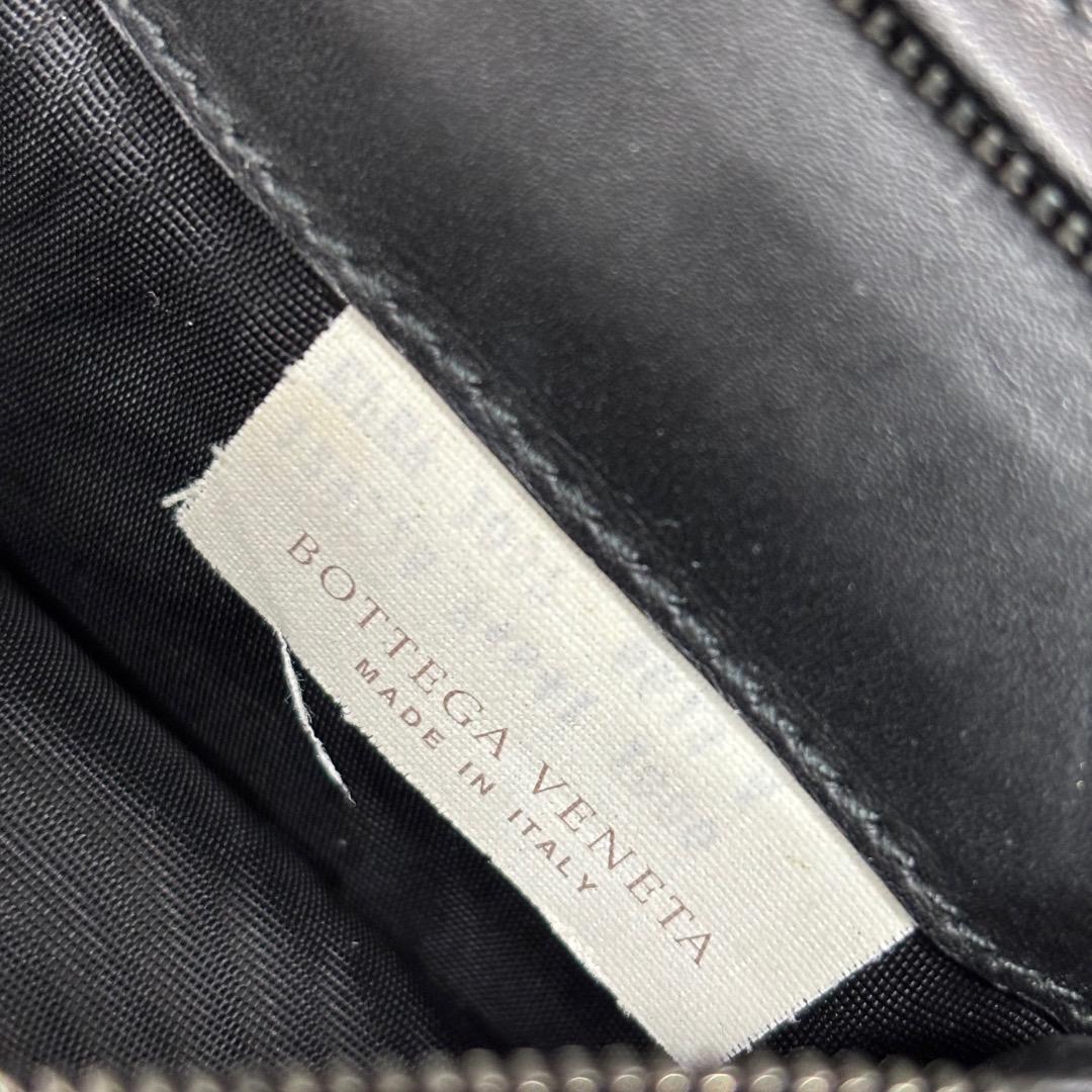 状態良【ボッテガヴェネタ本物】ジゴロバッグ/レザー/イントレチャート/ブラック