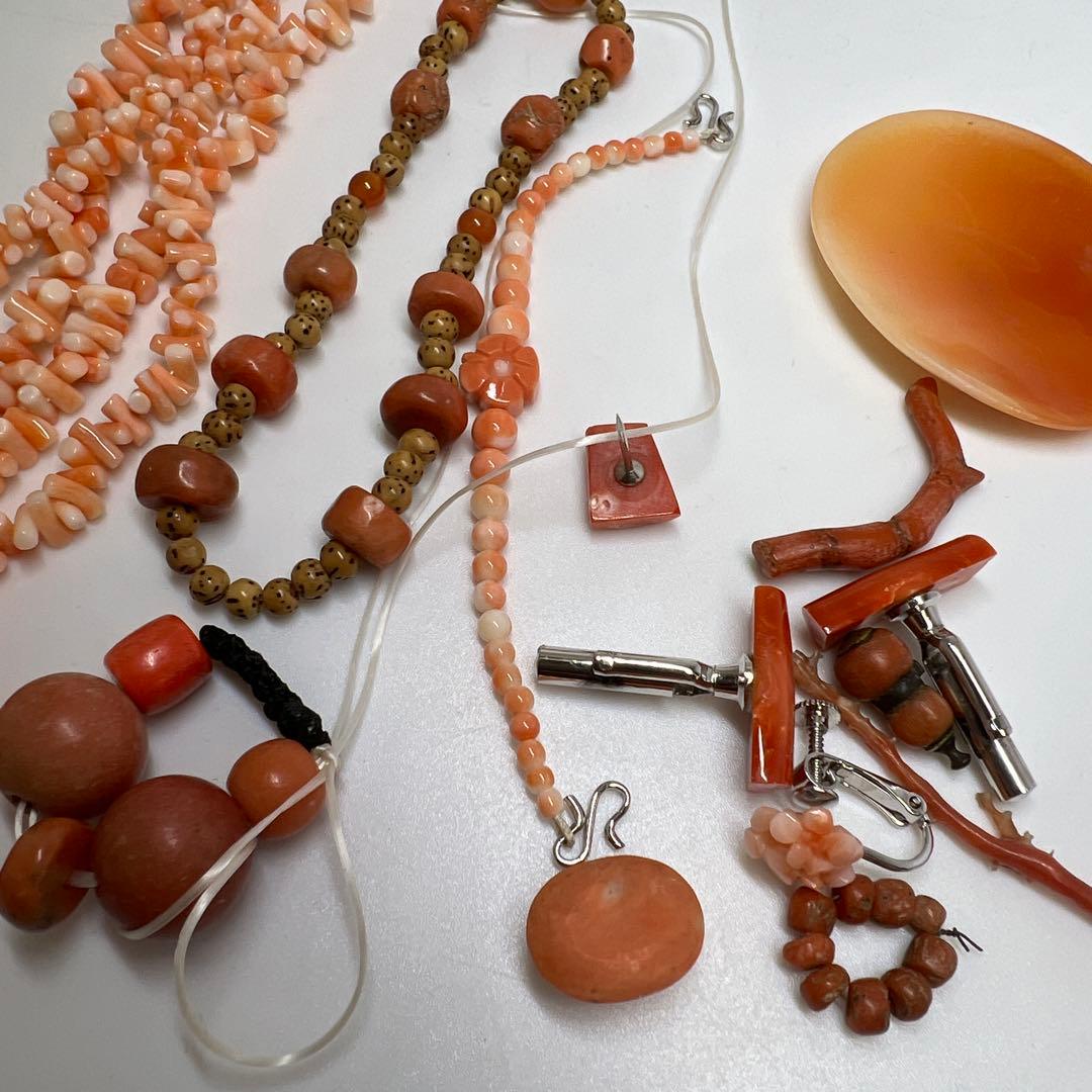 本赤珊瑚　ネックレス　アクセサリー色々　86g タニサ　東さ8-0131☆2F