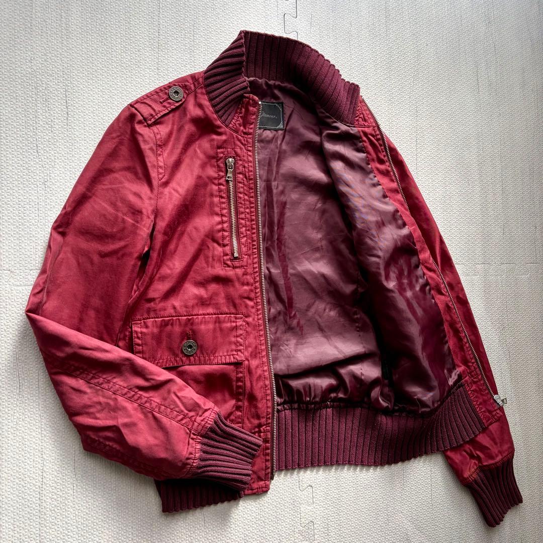 HYSTERIC GLAMOUR スカジャン 刺繍 ジャケット ボルドー