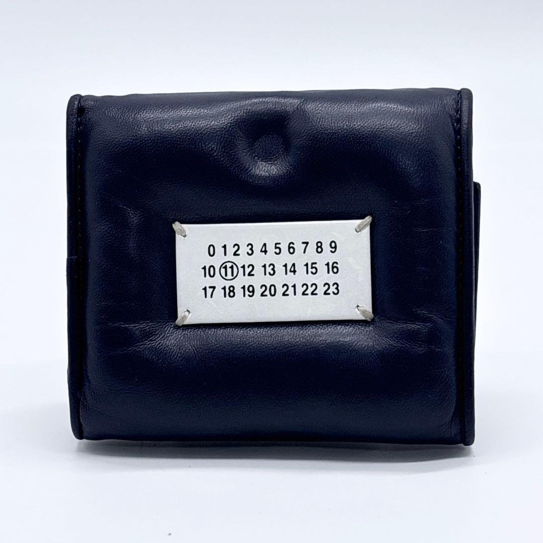 激レア✨ メゾンマルジェラ　三つ折り財布 グラムスラム　ネイビー 紺色