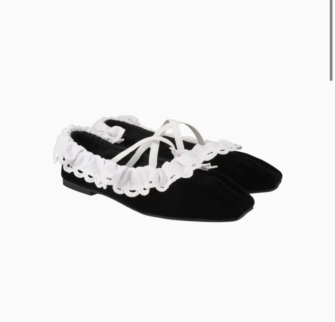 bibiy B. LACE BALLERINAS ブラック