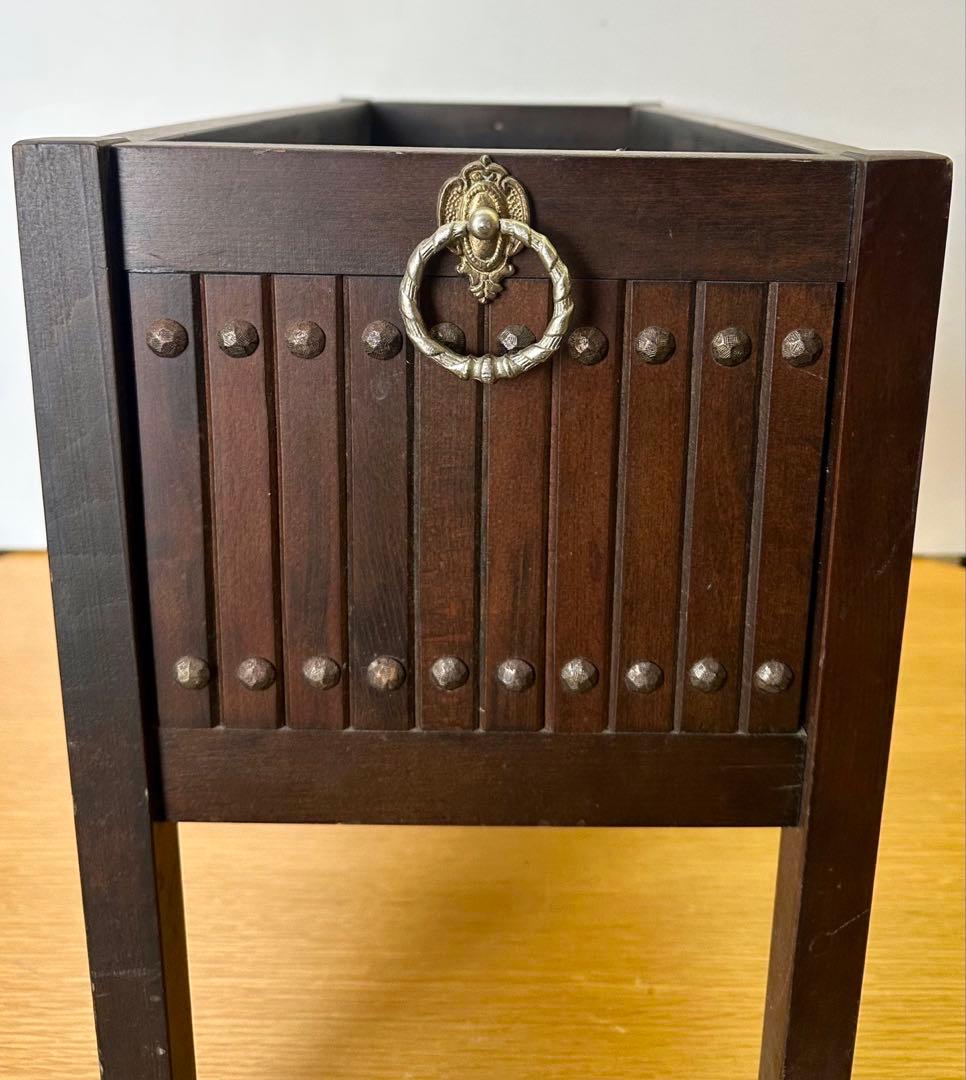 オールドカリモク 本棚 プランター 収納棚 鋲打ち ヴィンテージ アンティーク