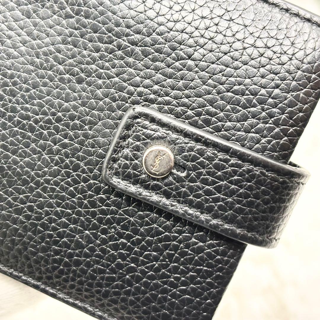 ✨美品✨SAINT LAURENTカサンドラ マネークリップ　レザー　ブラック
