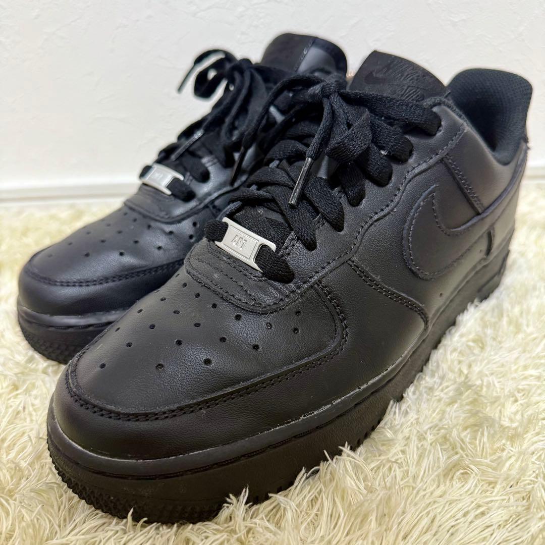 Nike Air Force 1 スニーカー　ローカット　レザー　厚底　ブラック