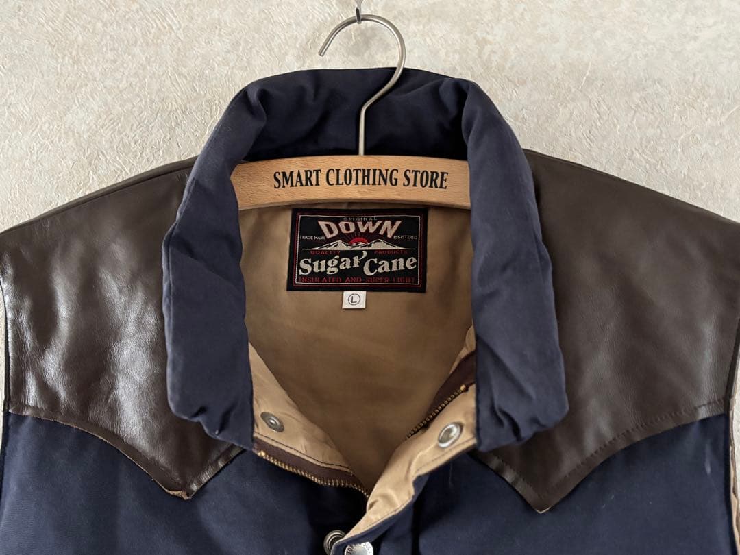 Sugar Cane ダウンベスト ネイビー
