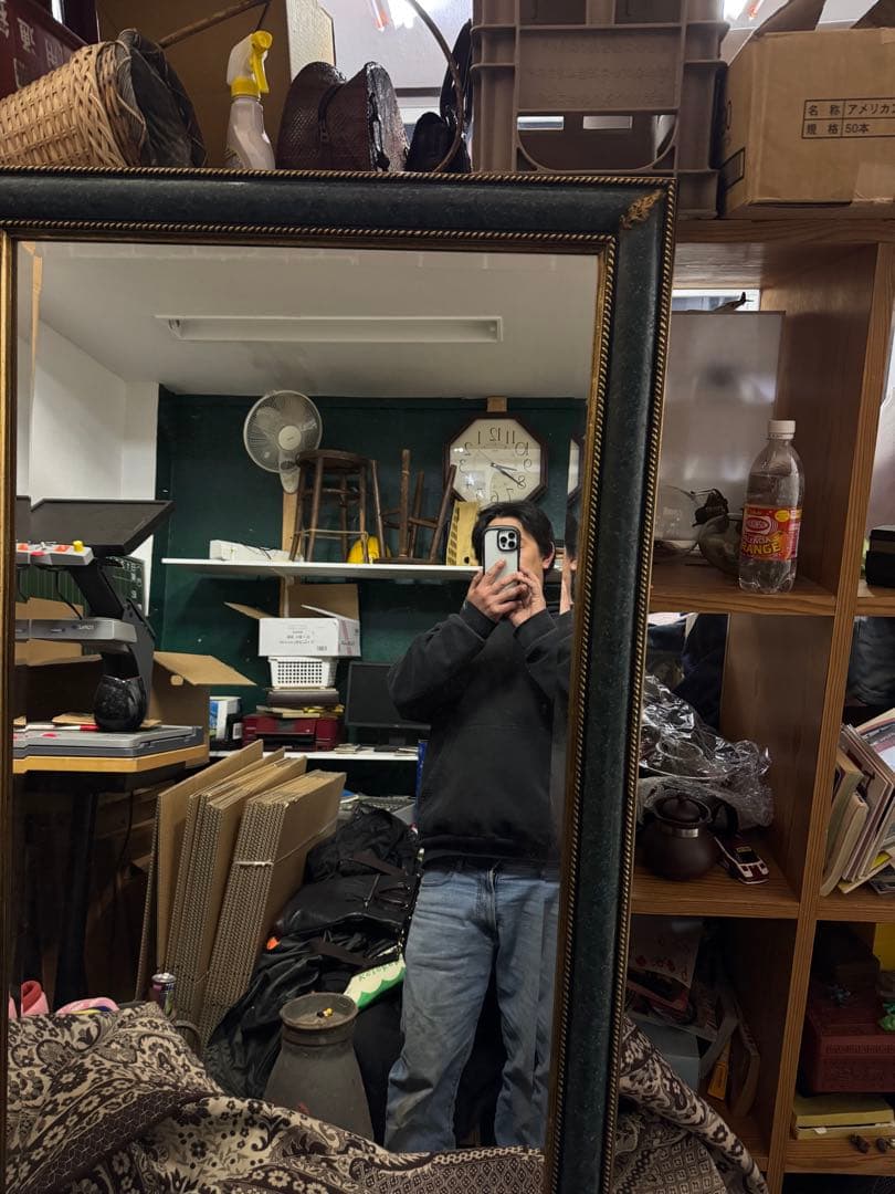 .*.様 イタリア製　ベベルミラー　全身鏡 金色装飾