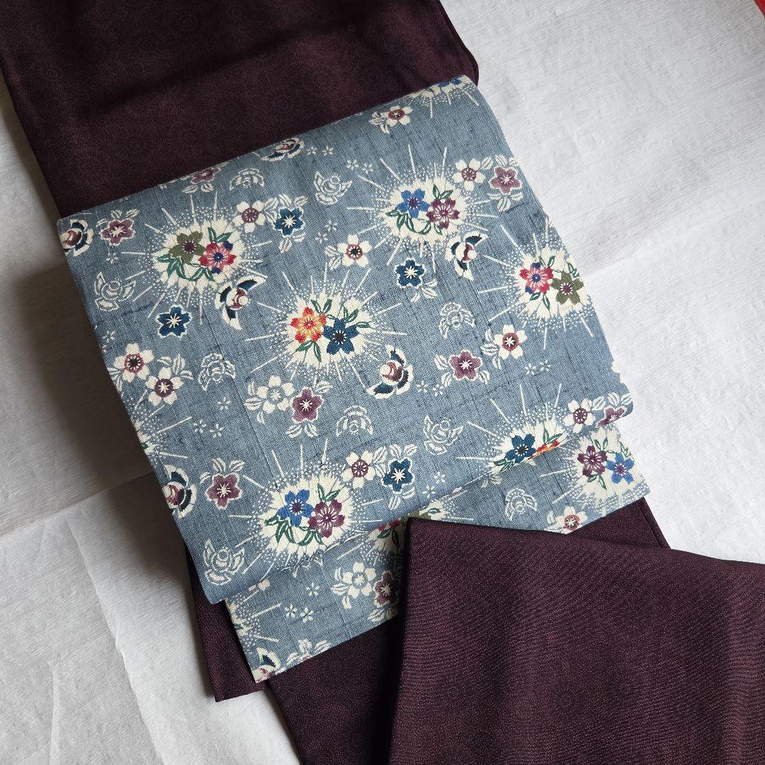 さらりと締める　本場琉球紅型　平野晋二郎　紬名古屋帯