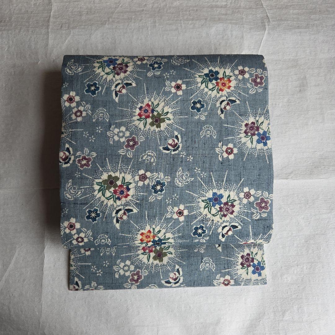 さらりと締める　本場琉球紅型　平野晋二郎　紬名古屋帯