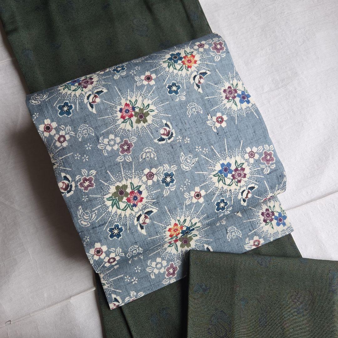 さらりと締める　本場琉球紅型　平野晋二郎　紬名古屋帯