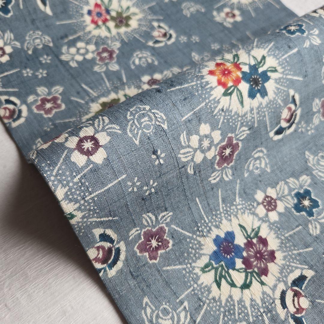 さらりと締める　本場琉球紅型　平野晋二郎　紬名古屋帯