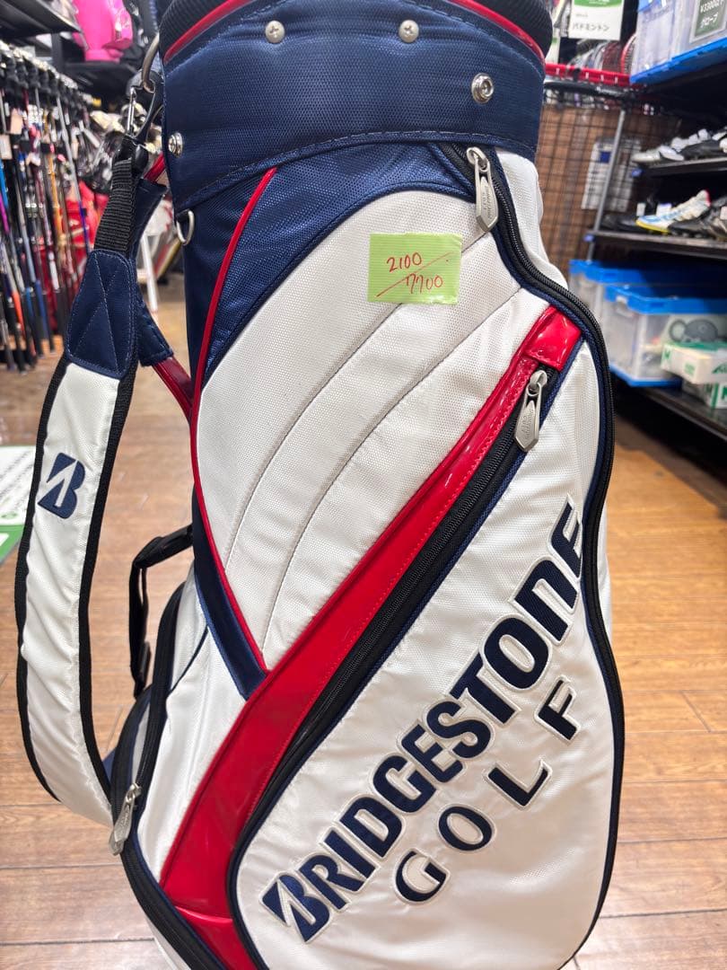 BRIDGESTONE GOLF キャディバッグ ホワイト/レッド/ブルー