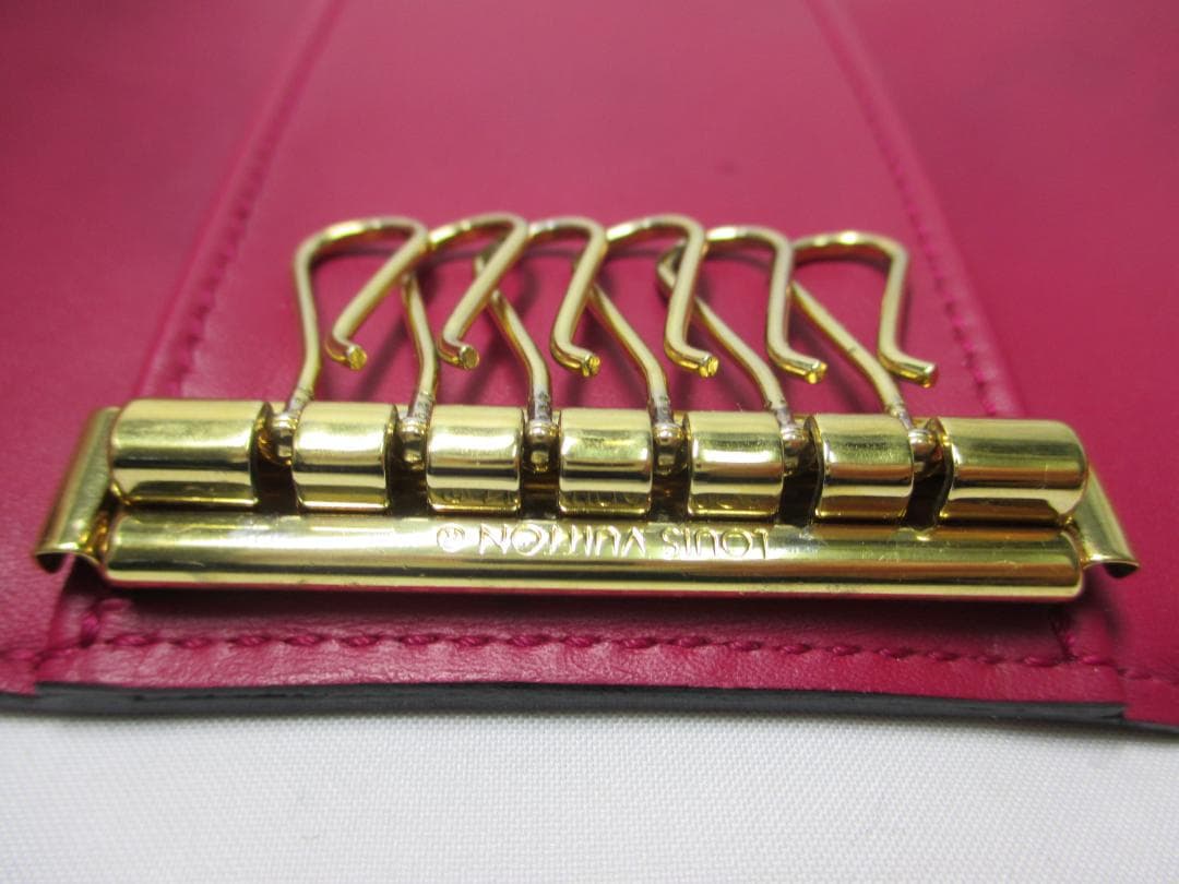 美品 ルイヴィトン ヴェルニ ６連キーケース レッド 赤 中古本物