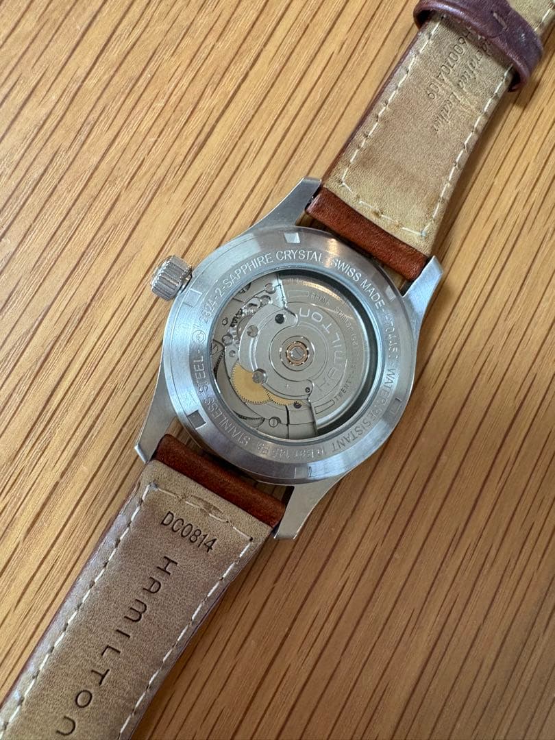 Hamilton アナログ腕時計 シルバー/ブラウン