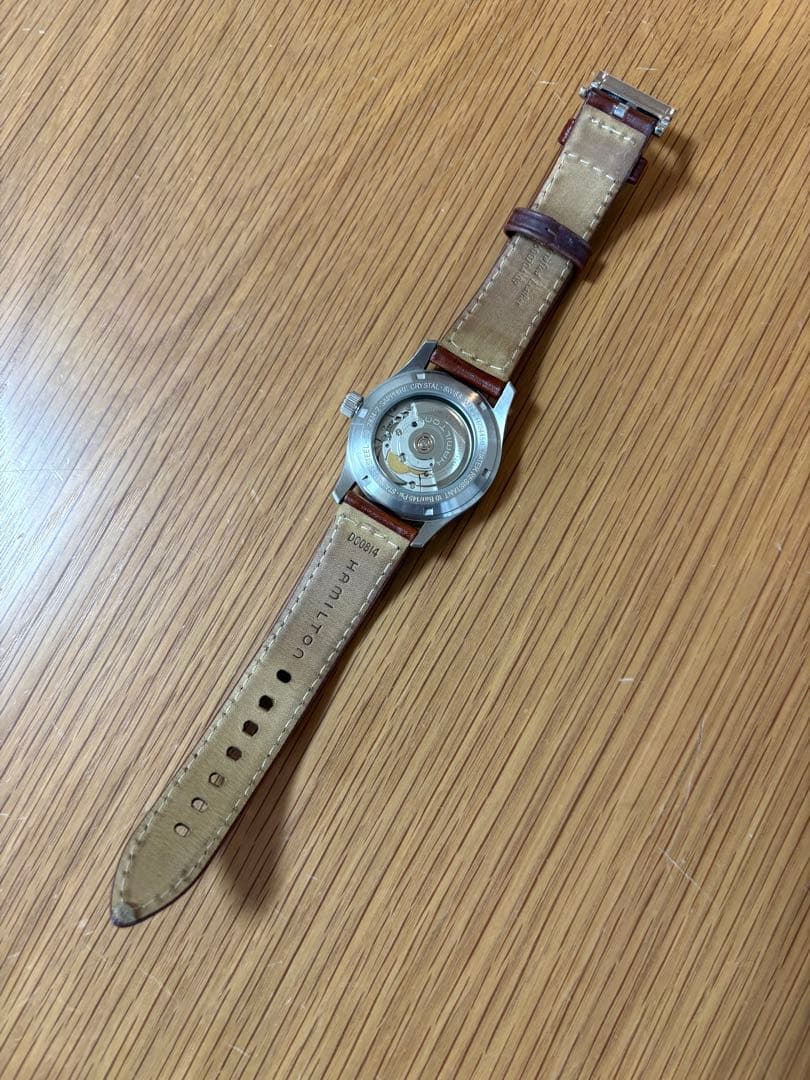 Hamilton アナログ腕時計 シルバー/ブラウン