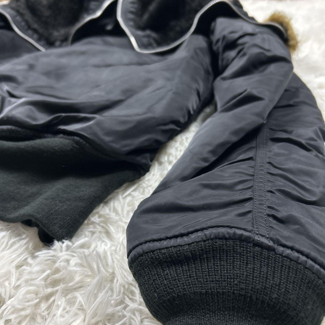 美品　アルファインダストリーズ　N-2B 黒　フライトジャケット　ブラック