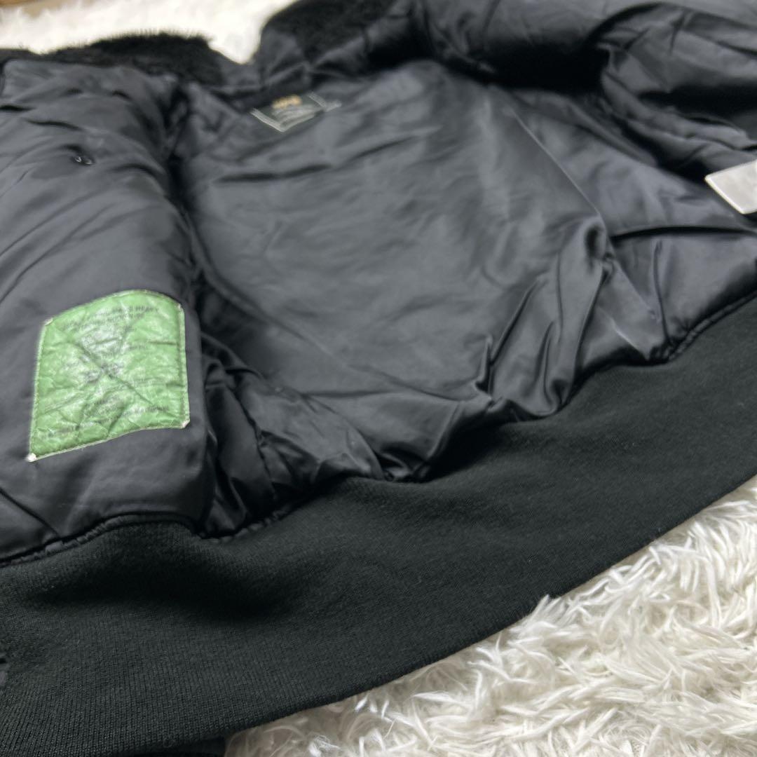 美品　アルファインダストリーズ　N-2B 黒　フライトジャケット　ブラック