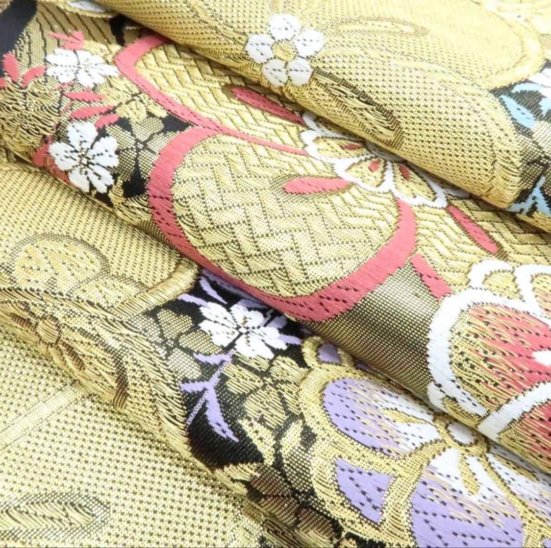 正絹 成人式 振袖用 袋帯 着物