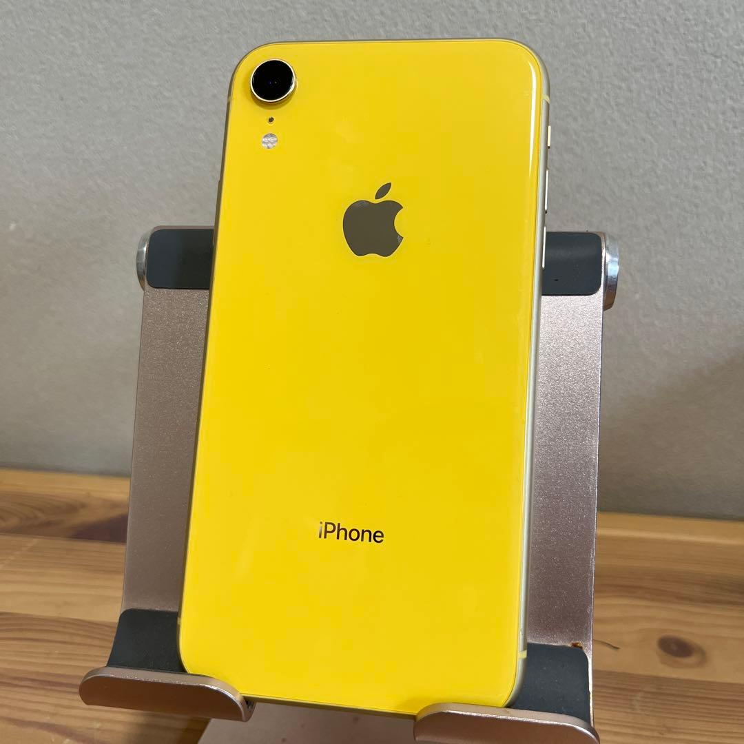 バッテリー新品100%！美品！iPhoneXR 64GB イエロー