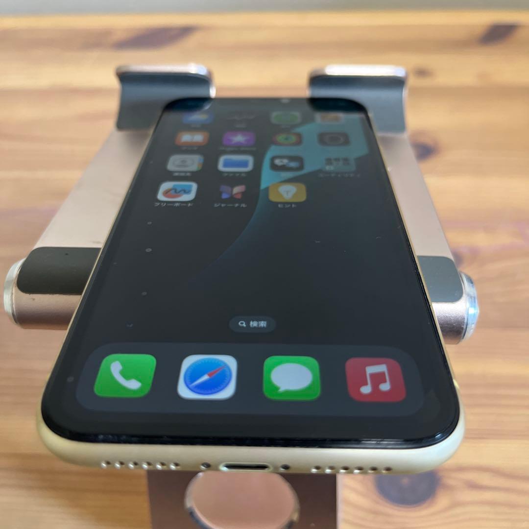 バッテリー新品100%！美品！iPhoneXR 64GB イエロー