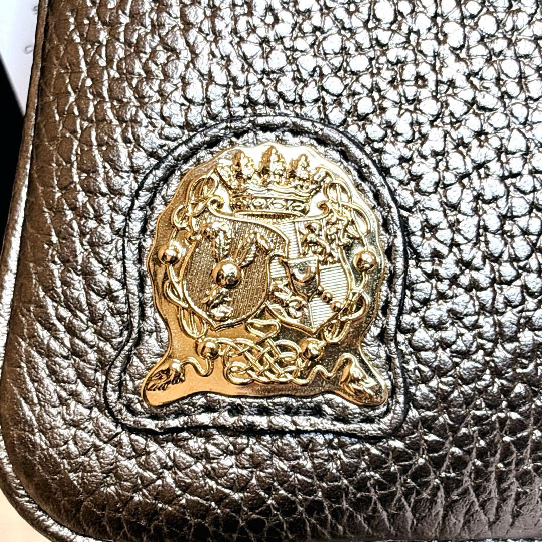 ✨未使用・定価7万✨ ADMJ ウォレットショルダー スワロフスキー ガンメタル