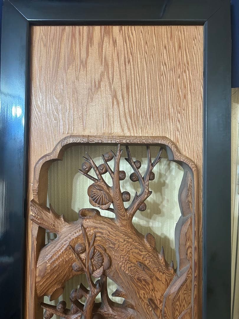 欄間　一対　七福神　建具