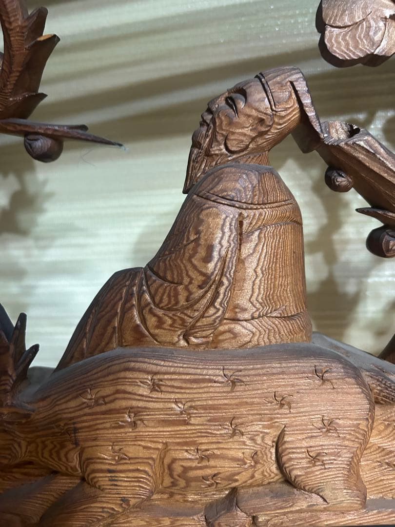 欄間　一対　七福神　建具