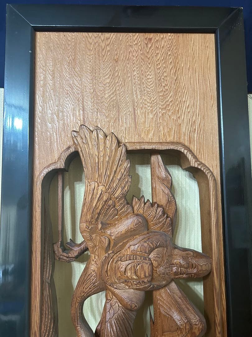 欄間　一対　七福神　建具