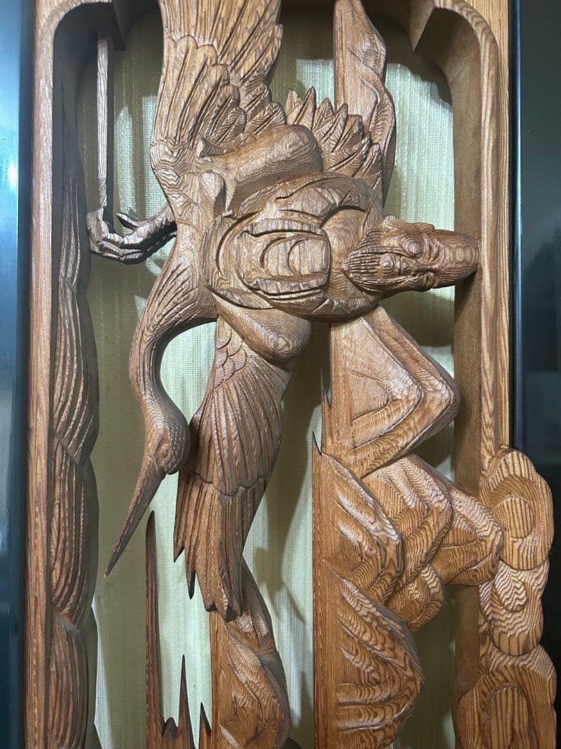 欄間　一対　七福神　建具