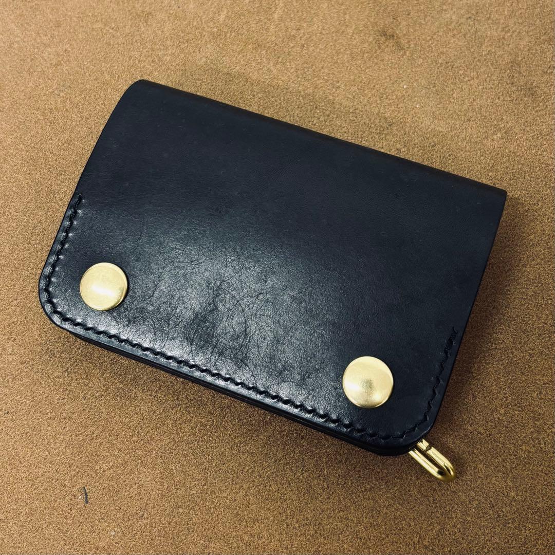 トラッカーウォレット　ミニ　黒　3層　IIPONTE