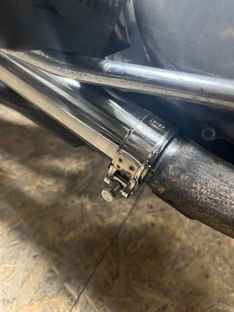 sr400 sr500 スレンレス400番磨き　かち上げマフラー　チョッパー