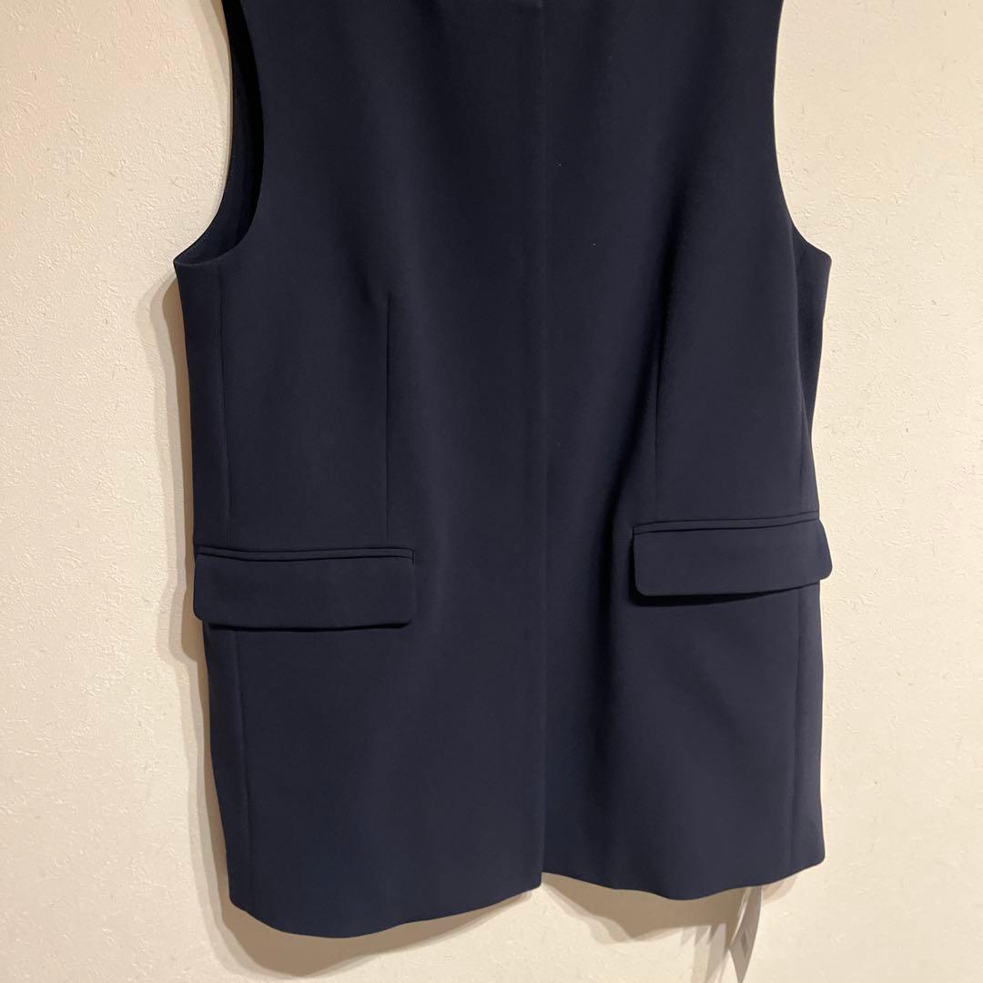 週末セールはやいものがい！SOÉJU ノーカラー　スリーブレジャケット ネイビー