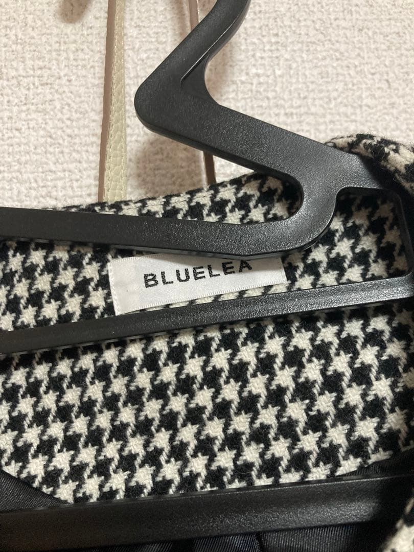 m*u様 BLUELEA 千鳥柄 ノーカラージャケット